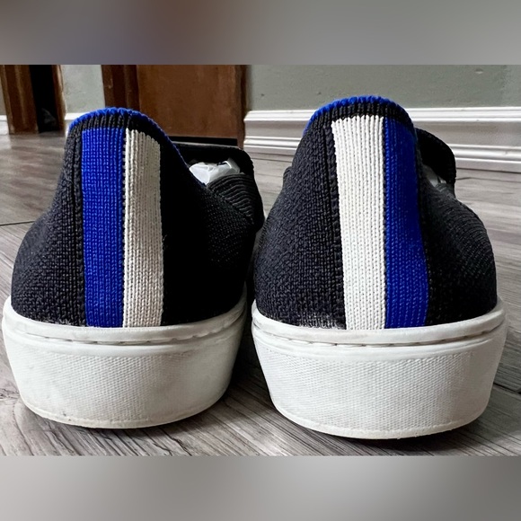 Rothy’s The Original Slip On Sneaker in Black Solid Casual Sporty Shoes - Picture 6 of 10
